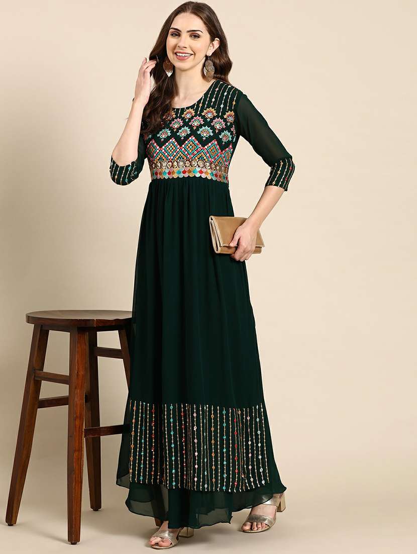 women's flared kurta - 19664987 - Standard Image - 4