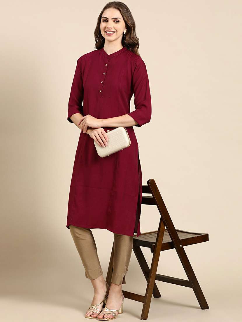 women's straight kurta - 19664994 -  Standard Image - 4