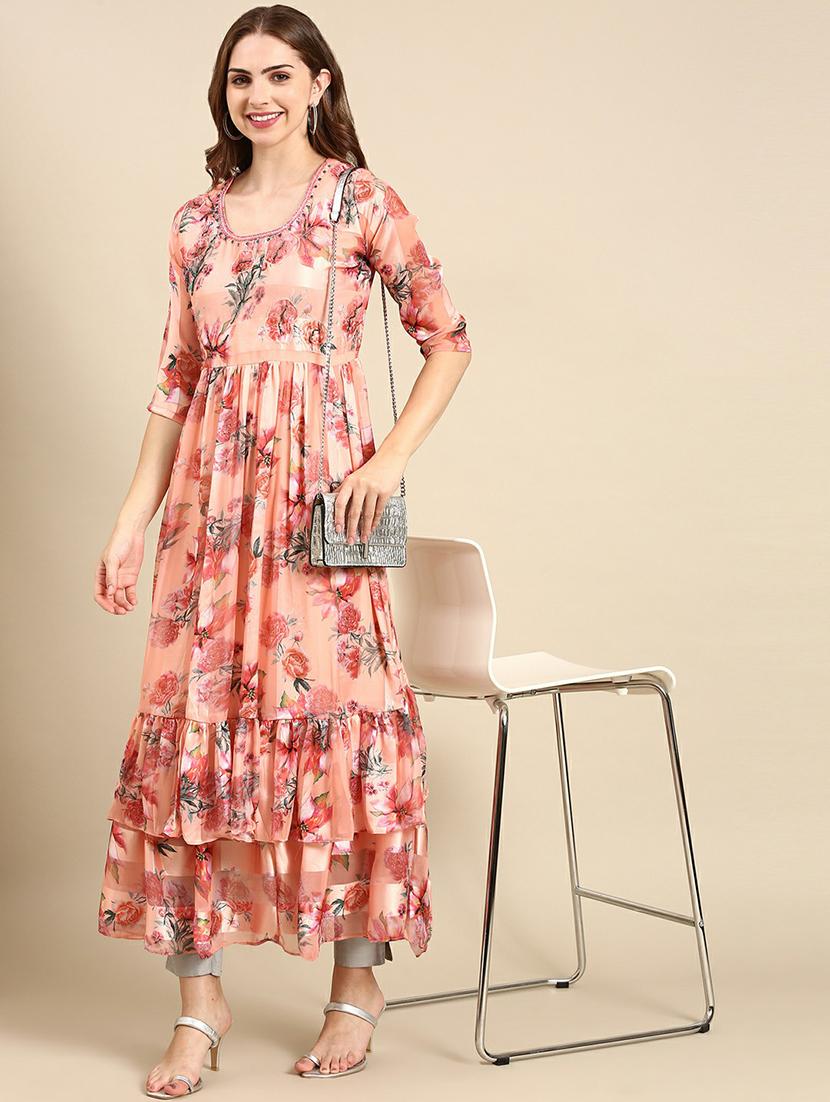 women's tiered kurta - 19665015 - Standard Image - 4