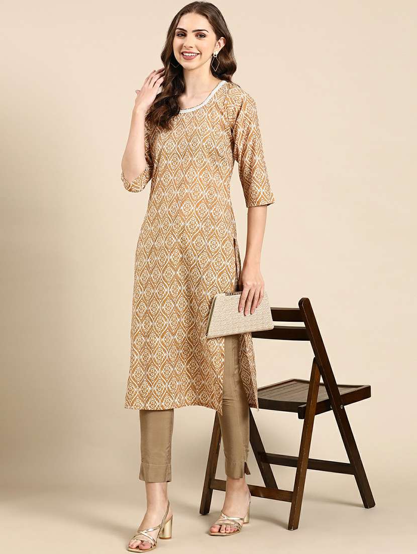 women's straight kurta - 19665023 - Standard Image - 4