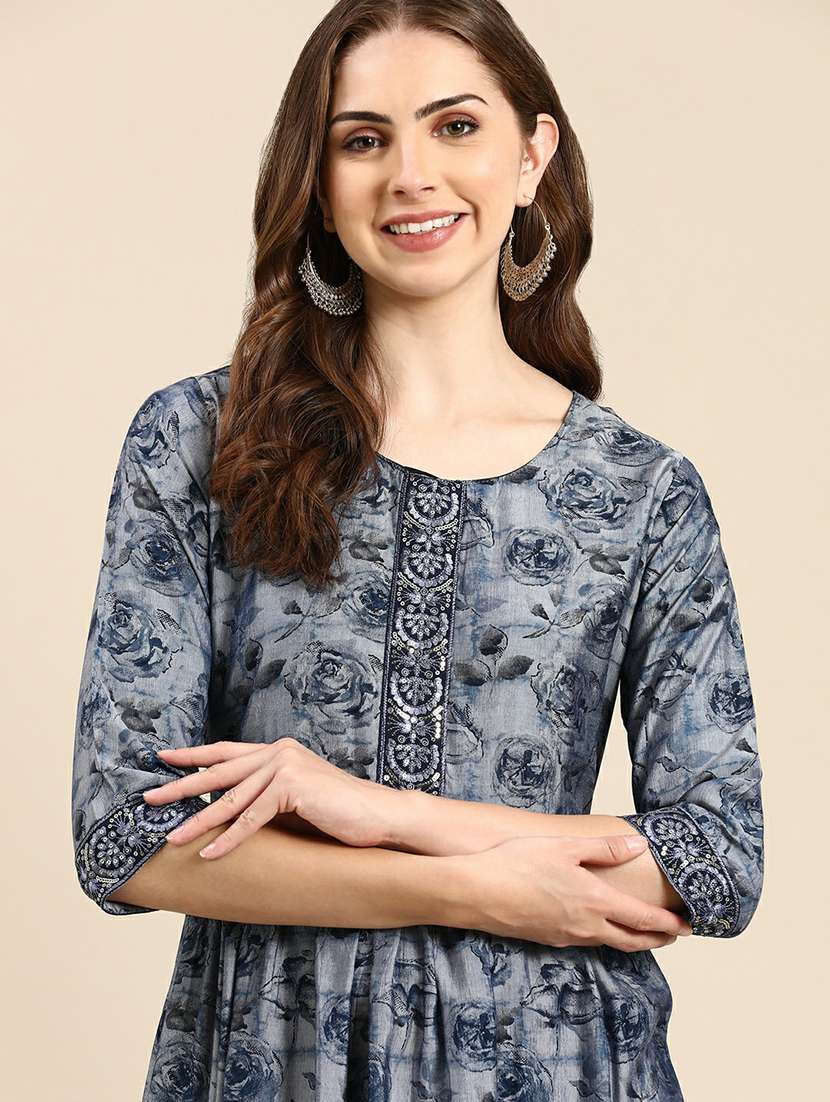 women's flared kurta - 19665031 -  Standard Image - 1