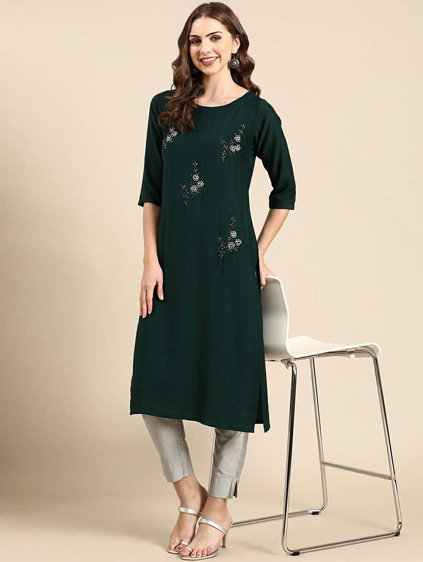 women's straight kurta - 19665037 -  Standard Image - 4