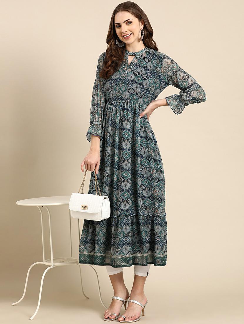 women's flared kurta - 19665039 - Standard Image - 4