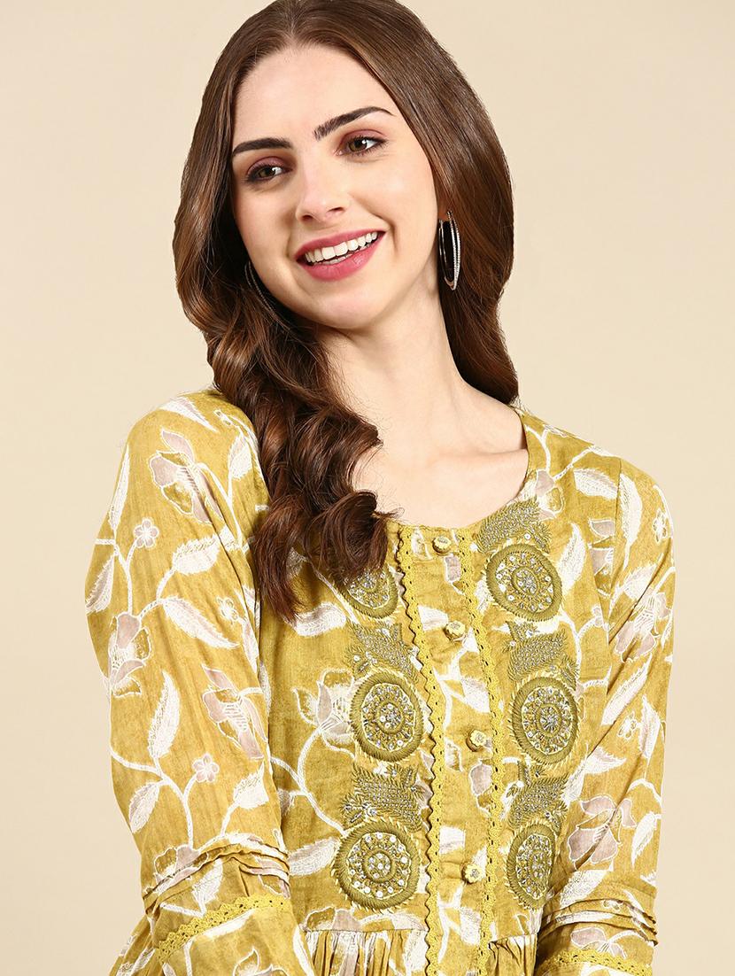 women's flared kurta - 19665040 - Standard Image - 1