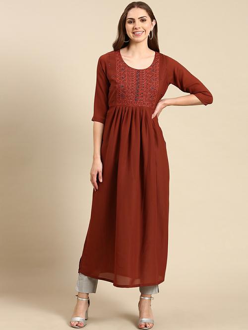women's flared kurta - 19665048 - Standard Image - 0