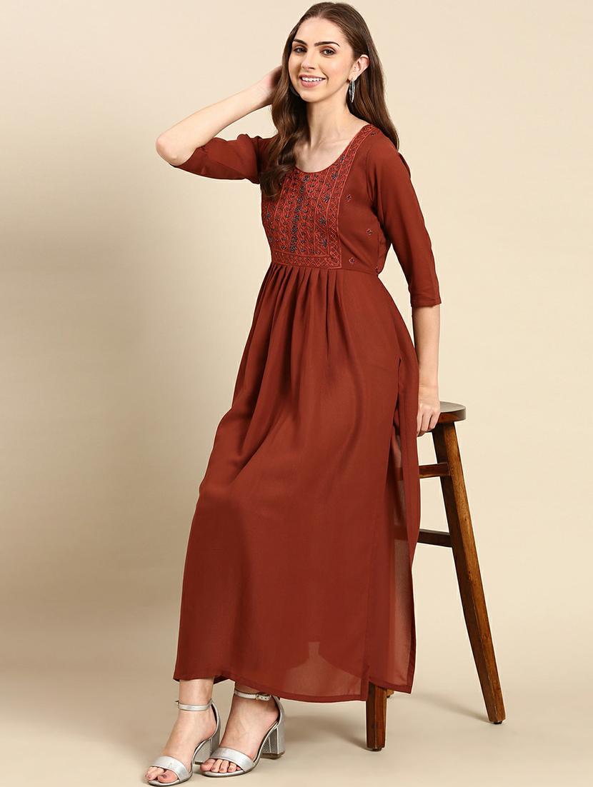 women's flared kurta - 19665048 - Standard Image - 4