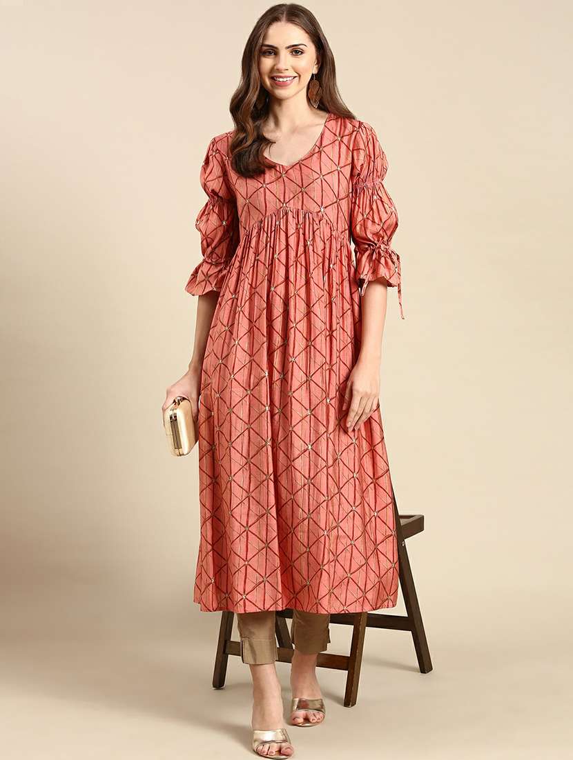 women's flared kurta - 19665050 - Standard Image - 4