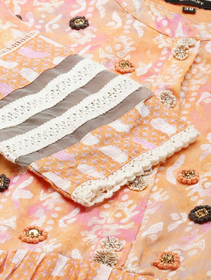 women's tiered kurta - 19665058 -  Standard Image - 6