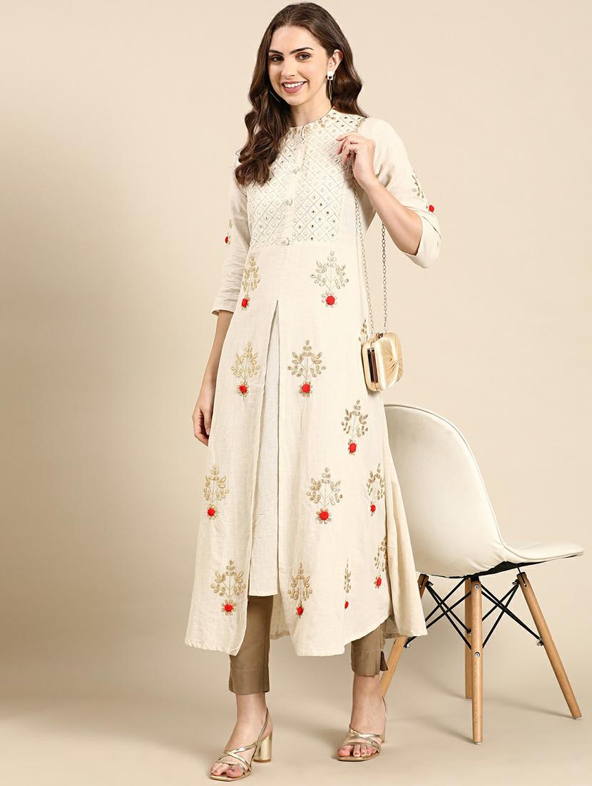 women's front slit kurta - 19665082 - Standard Image - 4