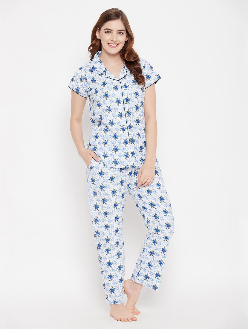 women printed night suit set - 19665212 - Standard Image - 1