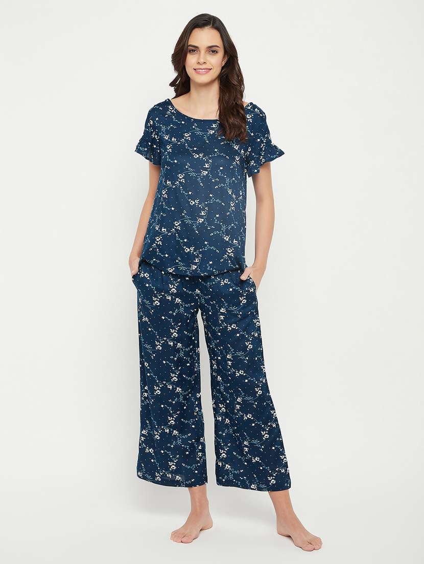 printed pyjama set nightwear set