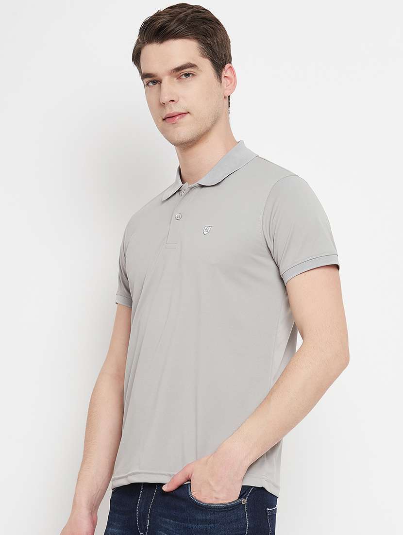 men polo neck plain t-shirt