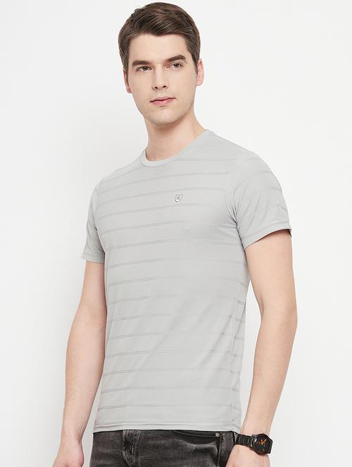 grey round neck regular t-shirt - 19665284 -  Standard Image - 0