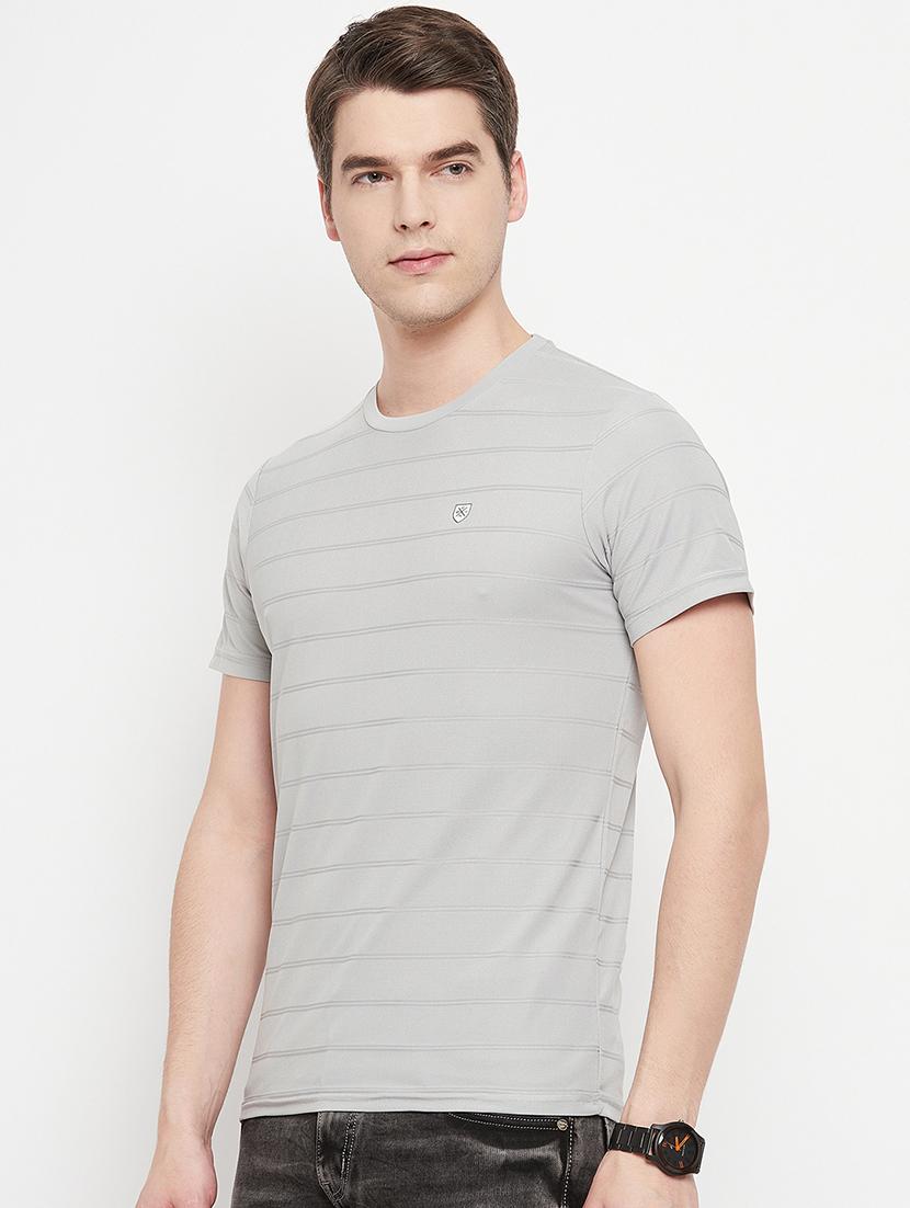grey round neck regular t-shirt - 19665284 -  Zoom Image - 0