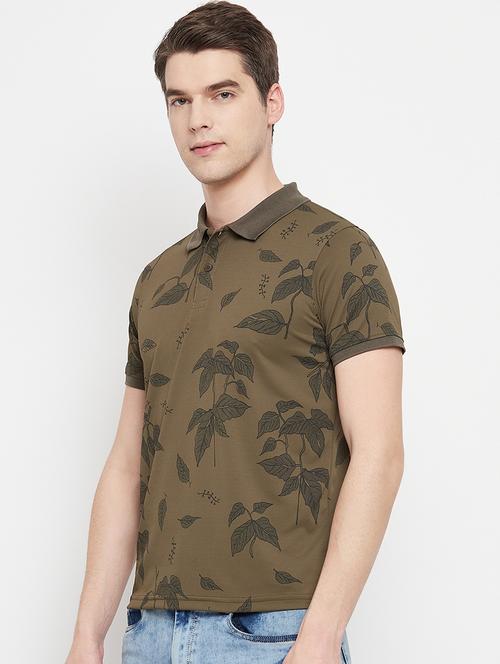 men printed short sleeve polo t-shirt - 19665297 - Standard Image - 0