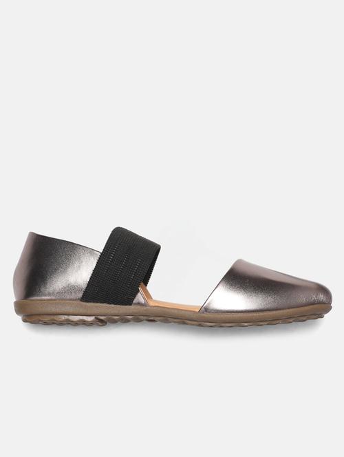 grey faux leather ballerina - 19665788 -  Standard Image - 0