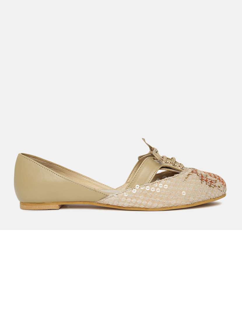 women beige slip on ballerina - 19665792 - Standard Image - 1