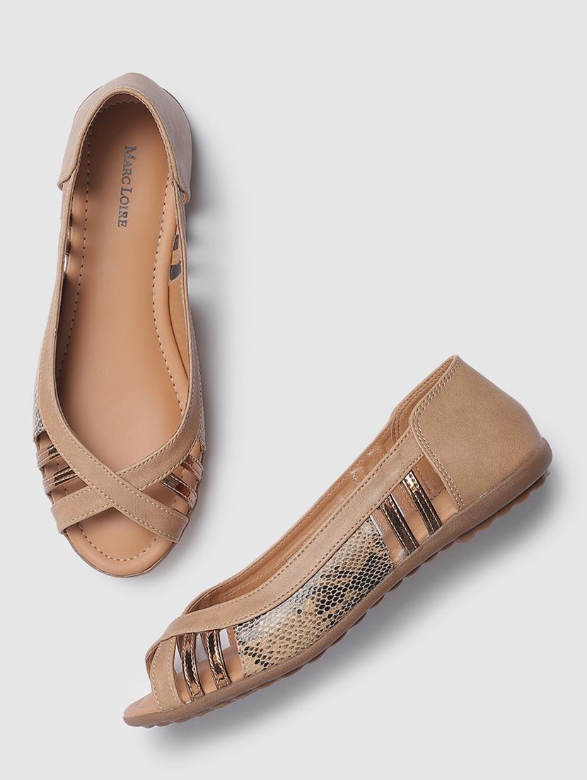 beige faux leather ballerina - 19665796 - Standard Image - 4