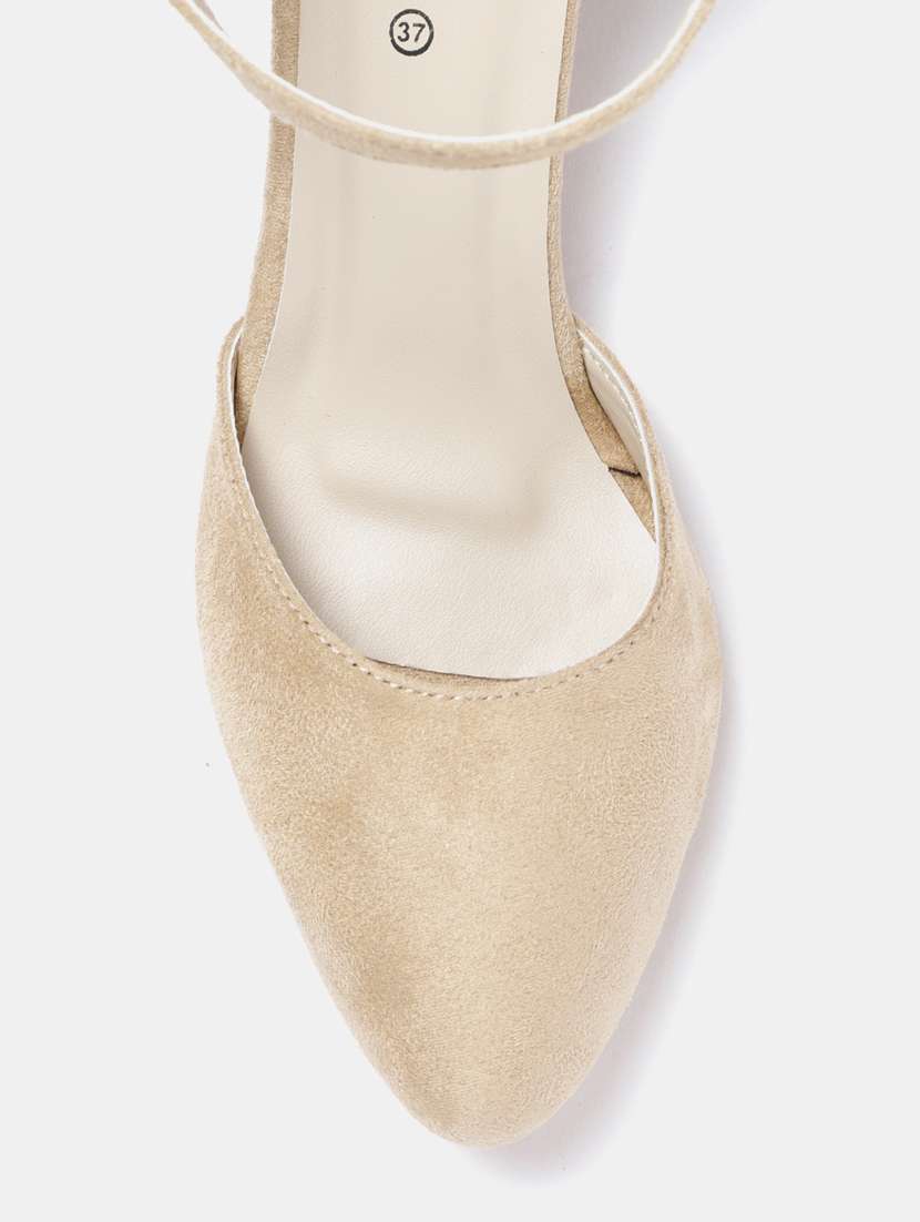 beige velvet closed back sandals - 19665864 - Standard Image - 4