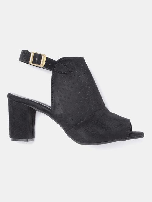 black suede back strap sandals - 19665867 - Standard Image - 0