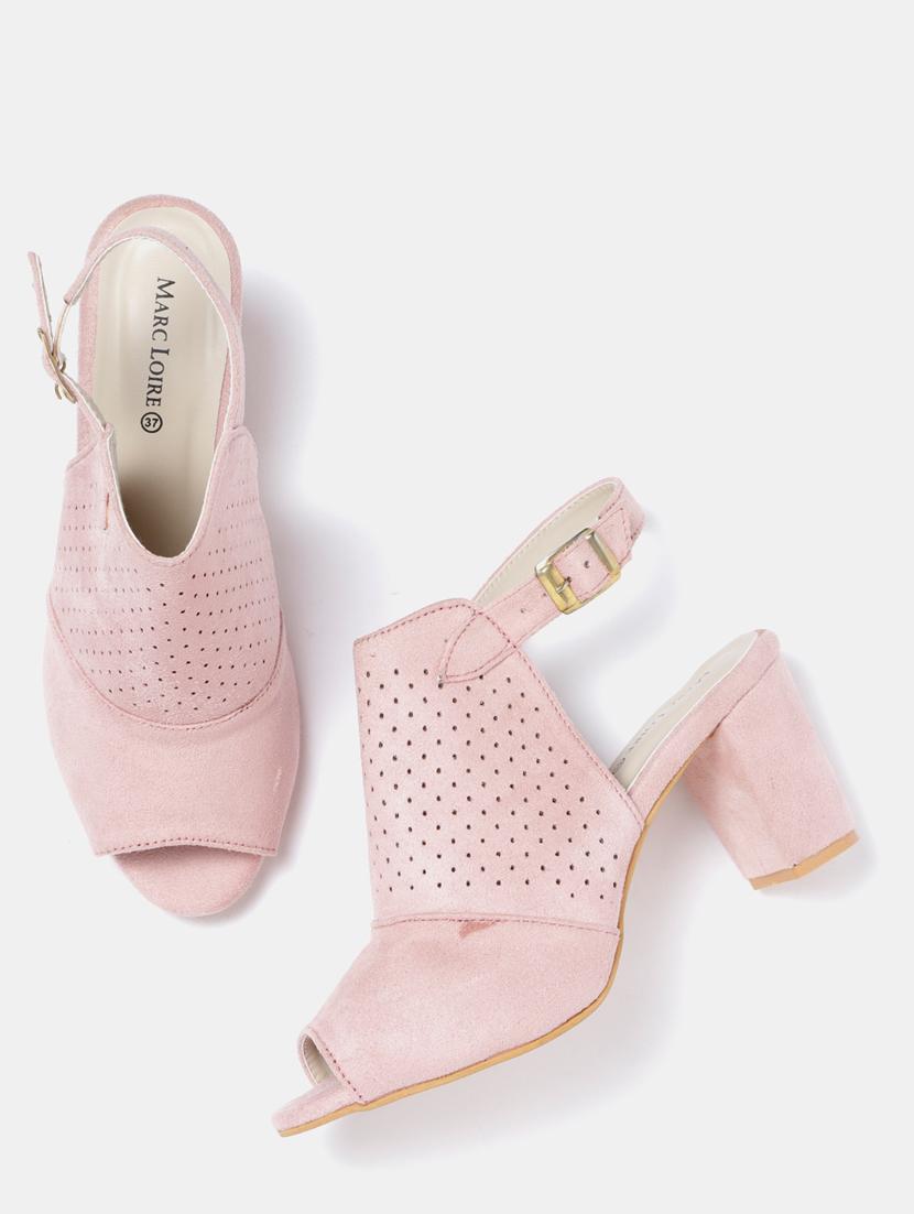 pink suede back strap sandals - 19665868 - Standard Image - 1