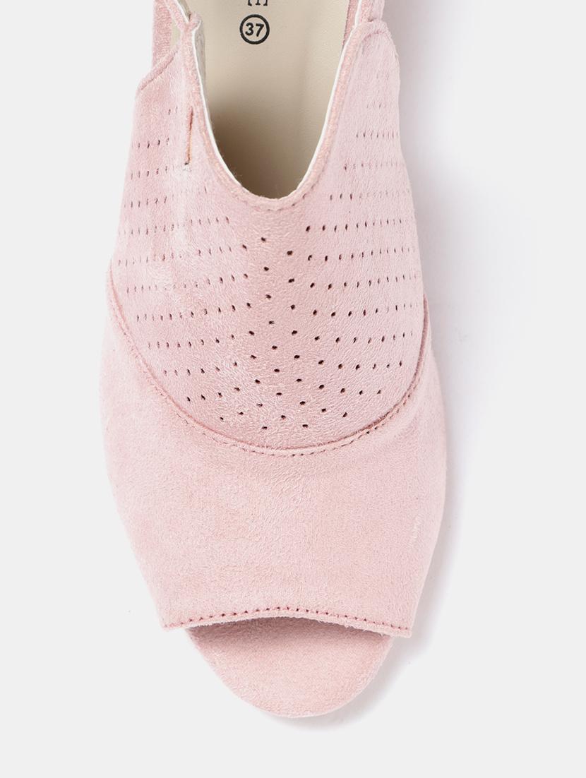 pink suede back strap sandals - 19665868 - Standard Image - 4