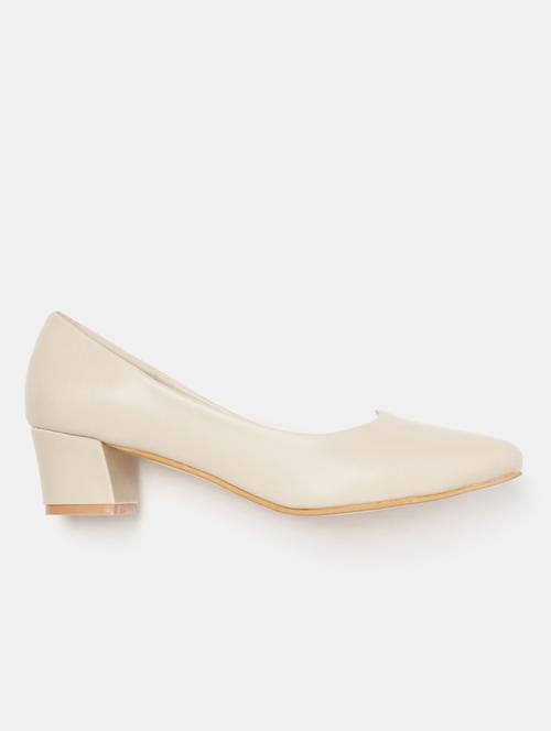 beige faux leather slip on pumps - 19665870 -  Standard Image - 0