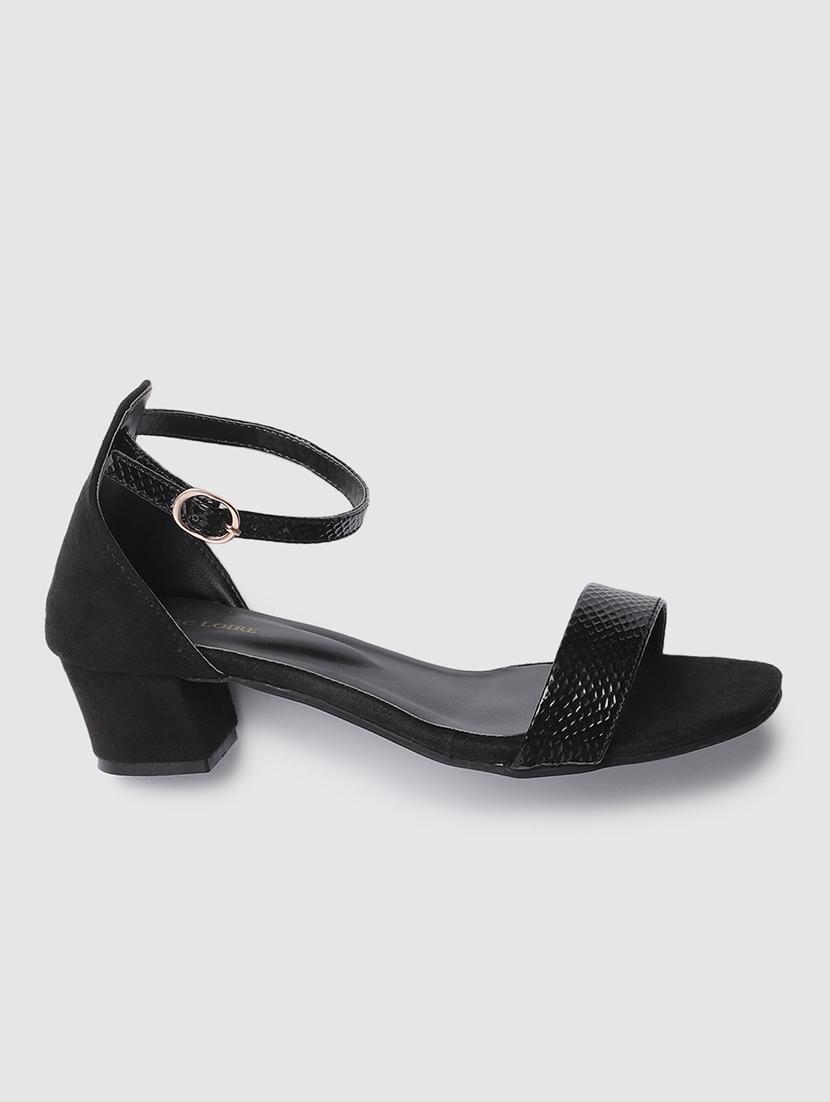 black faux leather back strap sandals - 19665877 - Zoom Image - 0