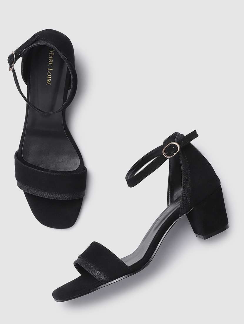 black suede back strap sandals - 19665892 - Standard Image - 4