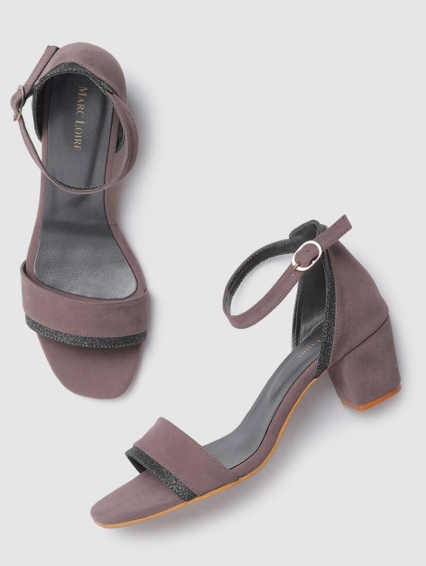 grey suede back strap sandals - 19665893 -  Standard Image - 4