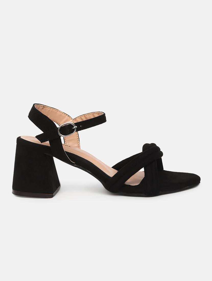 black suede back strap sandals - 19665910 -  Standard Image - 1