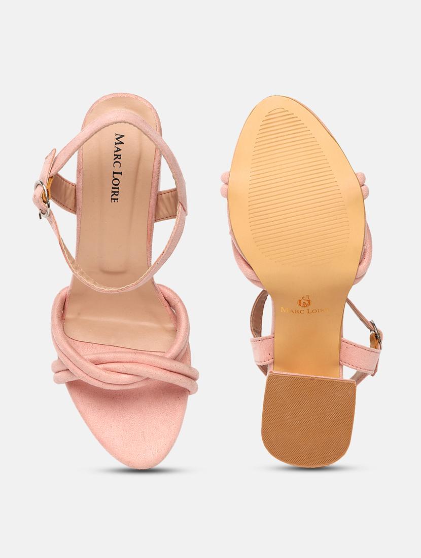 pink suede back strap sandals - 19665911 - Standard Image - 4