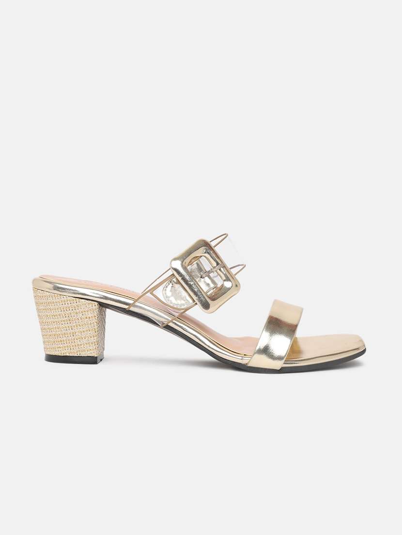gold tpu slip on sandals - 19666004 - Standard Image - 1