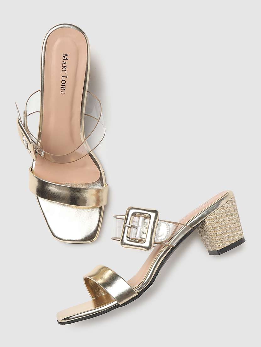 gold tpu slip on sandals - 19666004 - Standard Image - 4