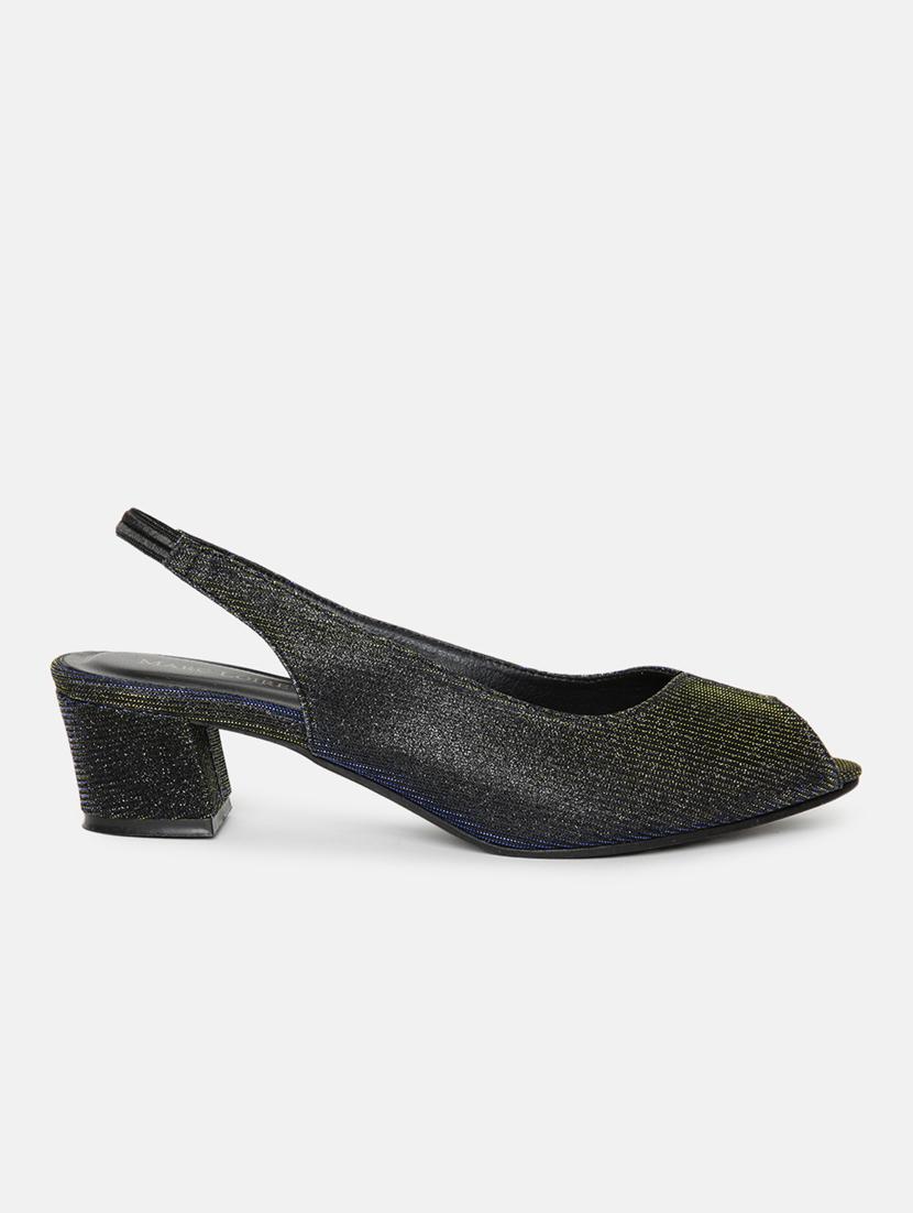 black pu back strap sandals - 19666050 - Standard Image - 1
