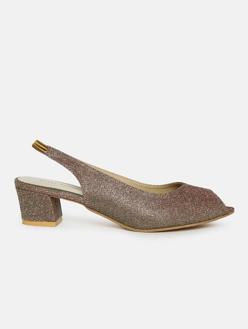 copper pu back strap sandals - 19666051 - Standard Image - 1