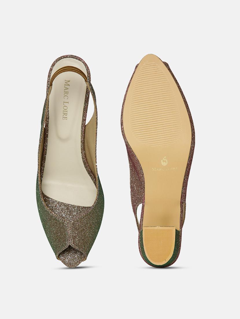 copper pu back strap sandals - 19666051 - Standard Image - 4