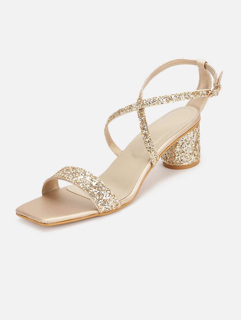 golden ankle strap sandal - 19666059 -  Standard Image - 1