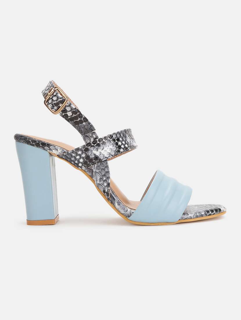 grey pu back strap sandals - 19666061 - Standard Image - 1