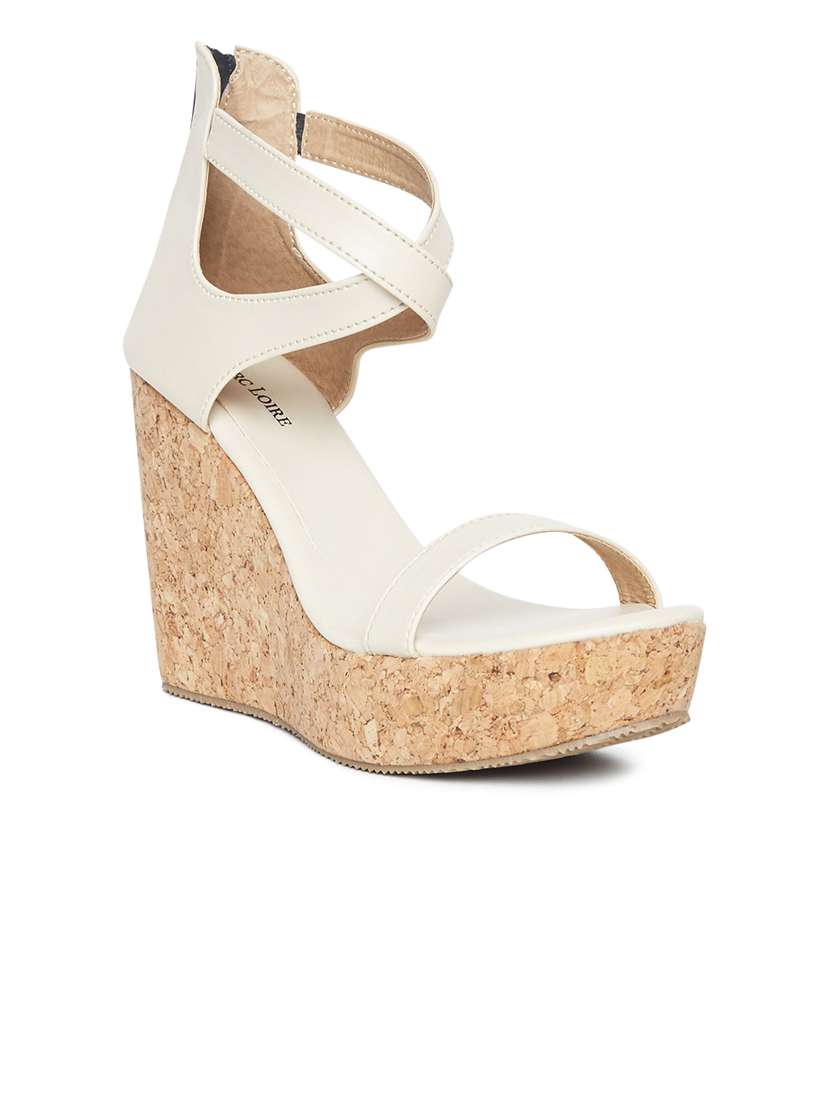 marc loire women cream wedges - 19666085 -  Standard Image - 1
