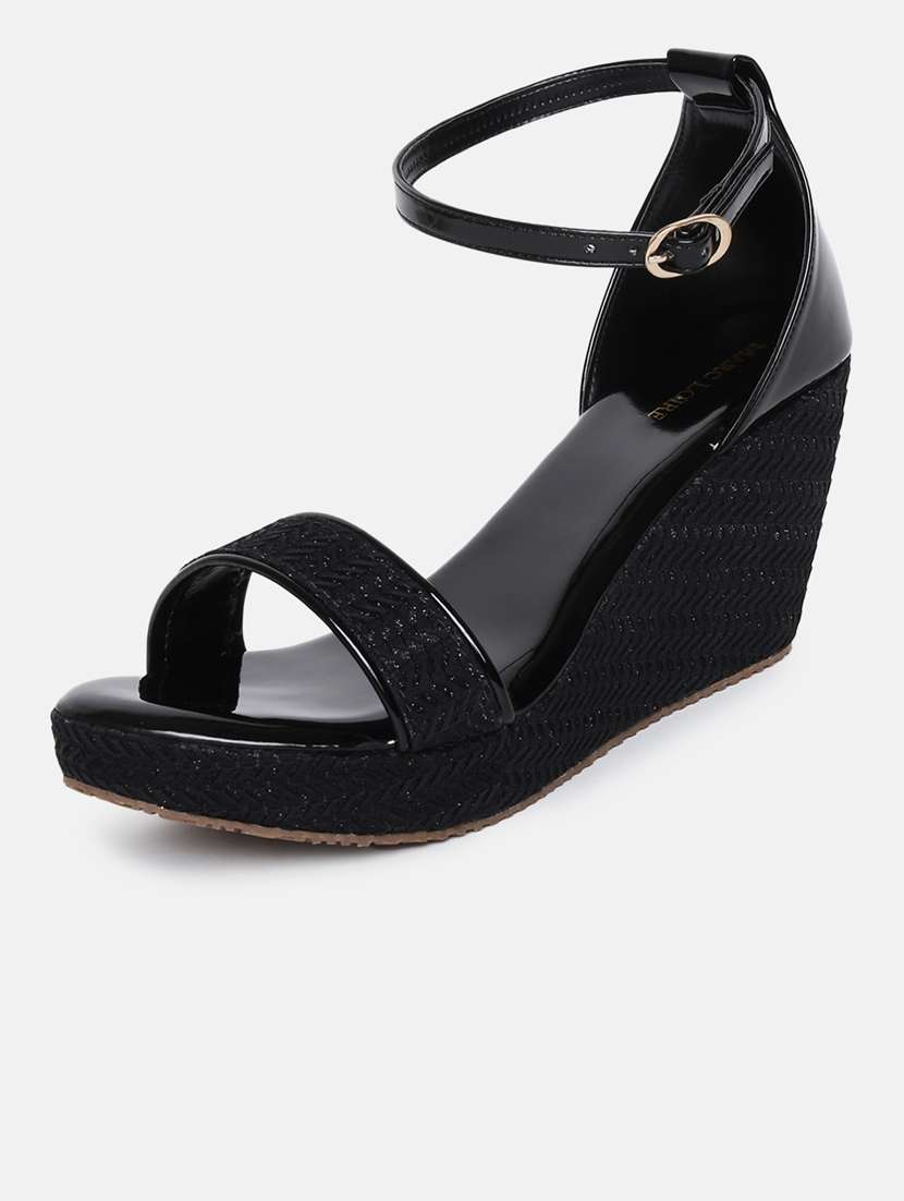 marc loire women black wedges - 19666105 -  Standard Image - 1