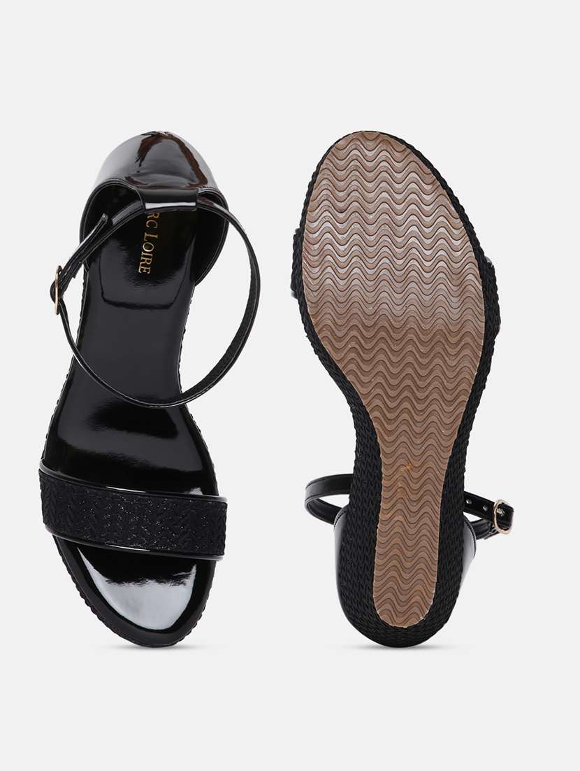 marc loire women black wedges - 19666105 -  Standard Image - 4