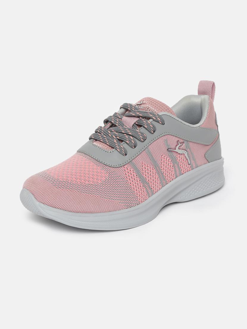 pink mesh laceup casual shoes - 19666337 - Standard Image - 1