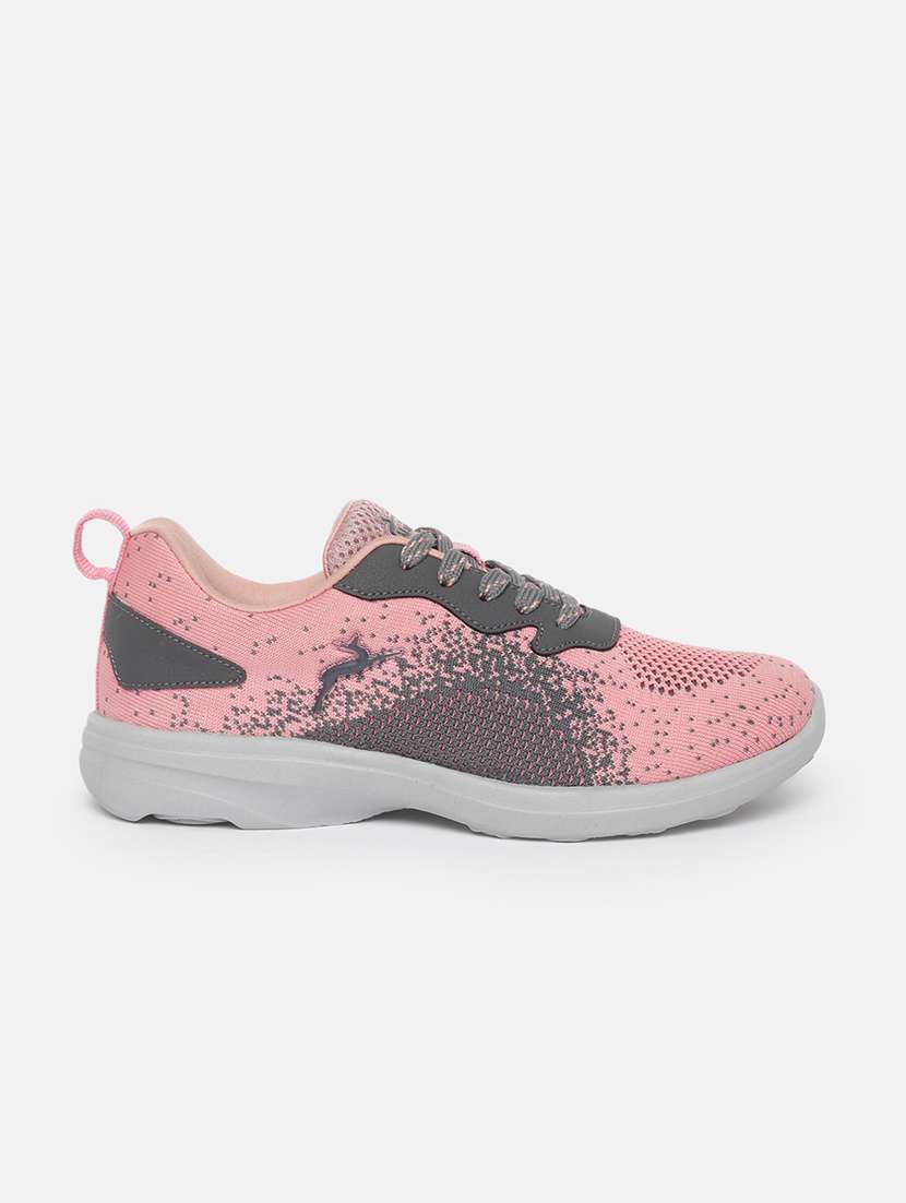 pink mesh laceup casual shoes - 19666339 -  Standard Image - 1