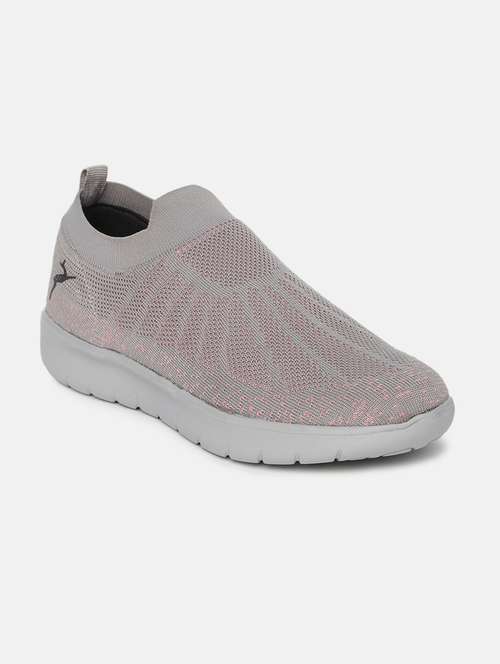 grey fabric slip on casual shoes - 19666346 -  Standard Image - 0