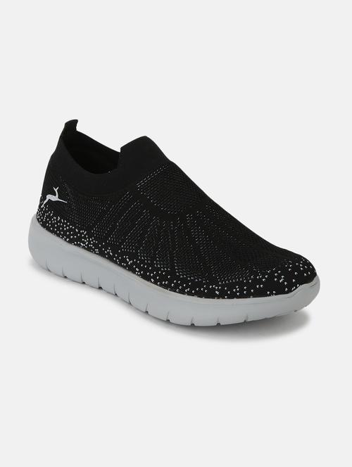black fabric slip on casual shoes - 19666347 -  Standard Image - 0