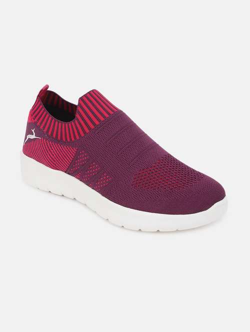 purple fabric slip on casual shoes - 19666359 -  Standard Image - 0
