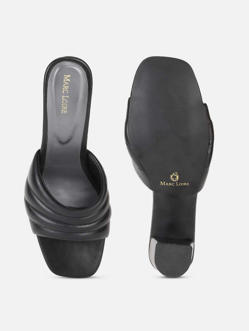 black tpu slip on sandals - 19666363 - Standard Image - 4