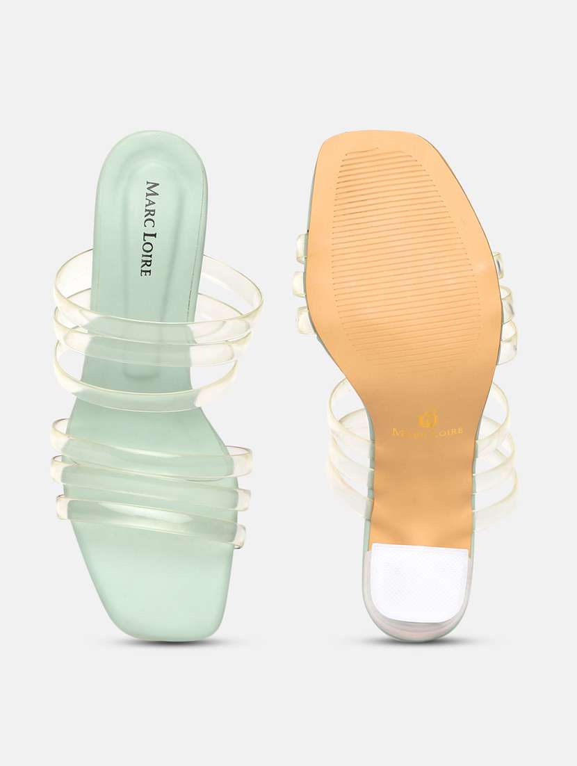 green slip on sandal - 19666397 -  Standard Image - 4