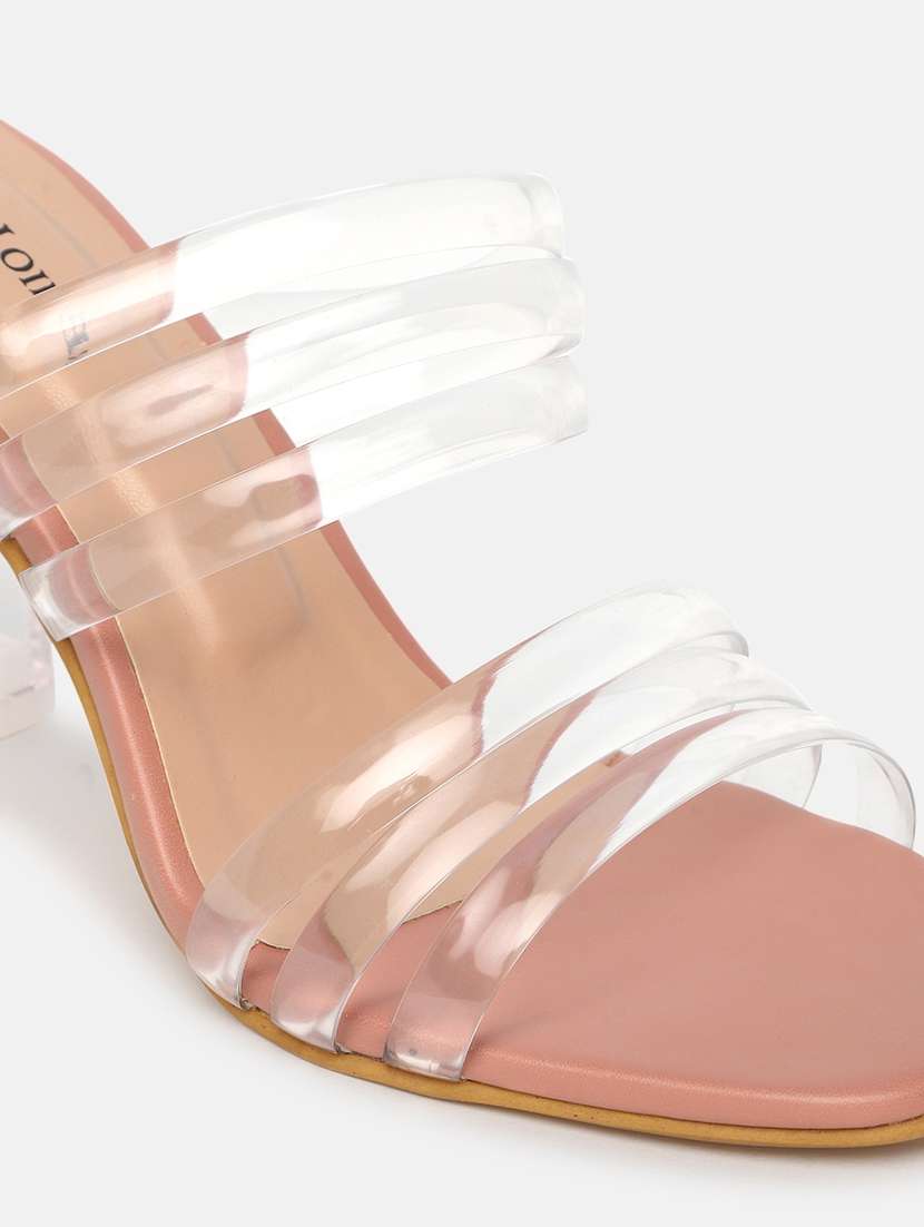 pink slip on sandal - 19666399 -  Standard Image - 4